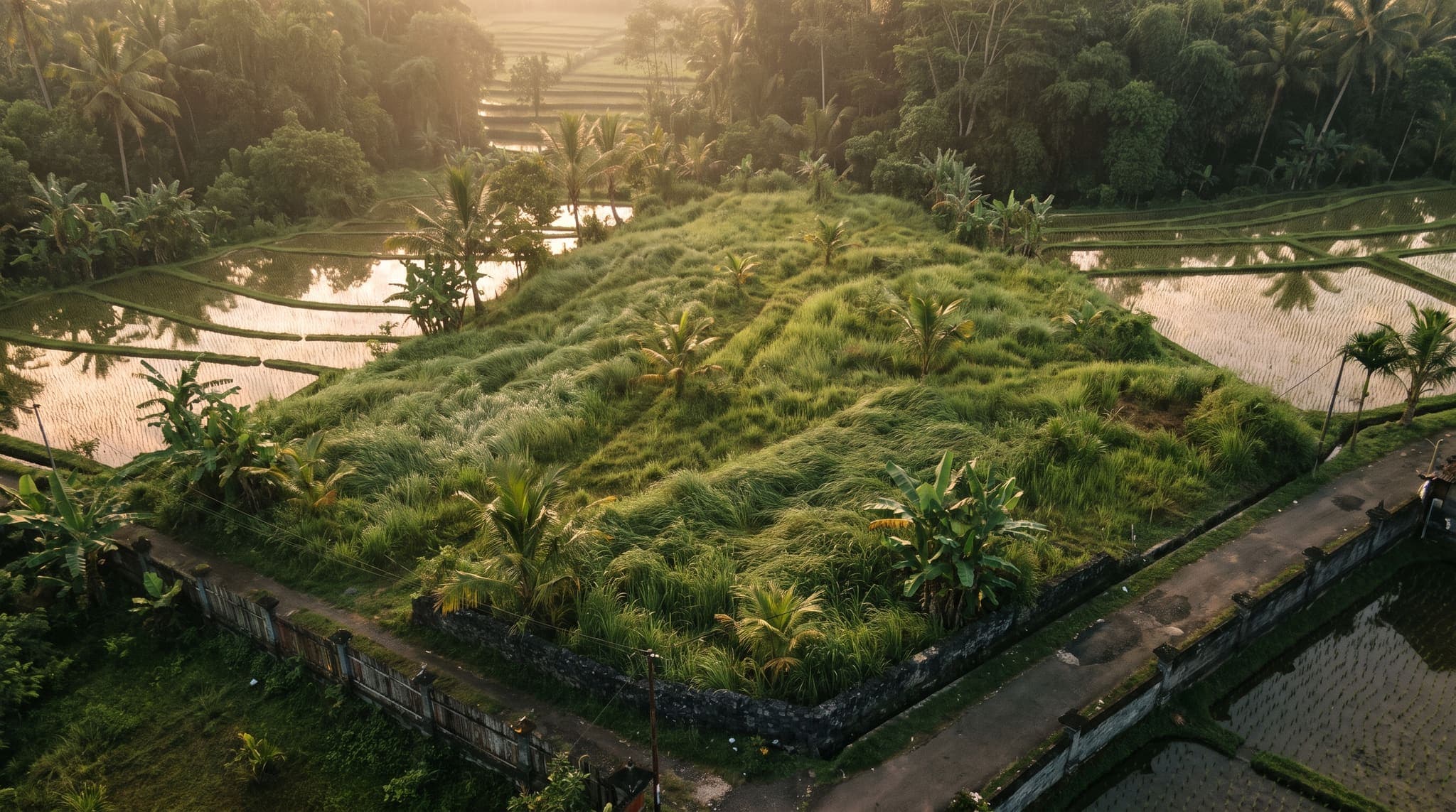 Aerial view of the ELVA land plot